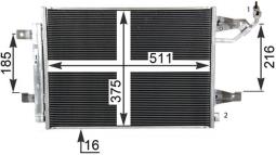 Skraplacz, klimatyzacja MAHLE AC509000P