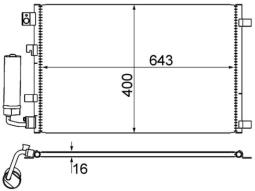 Skraplacz, klimatyzacja MAHLE AC604001S