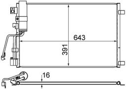 Skraplacz, klimatyzacja MAHLE AC605000S