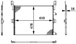 Skraplacz, klimatyzacja MAHLE AC673000P