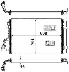 Skraplacz, klimatyzacja MAHLE AC697000S