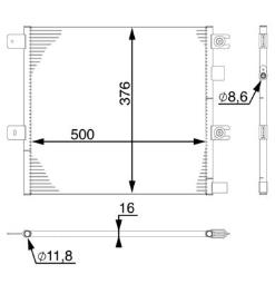 Skraplacz, klimatyzacja MAHLE AC76000S