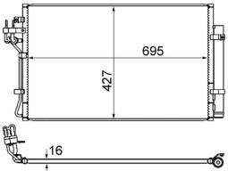 Skraplacz, klimatyzacja MAHLE AC869000S