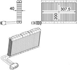 Parownik, instalacja klimatyzacji MAHLE AE109000P