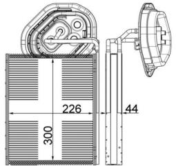 Parownik, instalacja klimatyzacji MAHLE AE3000P