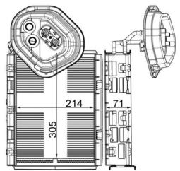 Parownik, instalacja klimatyzacji MAHLE AE4000P