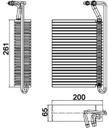 Parownik, instalacja klimatyzacji MAHLE AE84000P