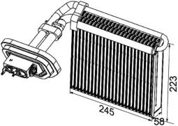 Parownik, instalacja klimatyzacji MAHLE AE99000P