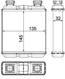 Wymiennik ciepła, ogrzewanie wnętrza MAHLE AH188000P