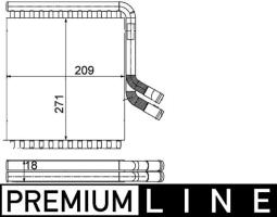 Wymiennik ciepła, ogrzewanie wnętrza MAHLE AH167000P