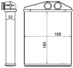 Wymiennik ciepła, ogrzewanie wnętrza MAHLE AH13000S