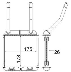Wymiennik ciepła, ogrzewanie wnętrza MAHLE AH140000S