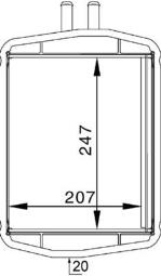 Wymiennik ciepła, ogrzewanie wnętrza MAHLE AH152000S