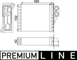 Wymiennik ciepła, ogrzewanie wnętrza MAHLE AH168000P