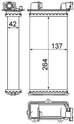 Wymiennik ciepła, ogrzewanie wnętrza MAHLE AH94000S