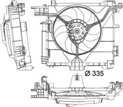 Wentylator, chłodzenie silnika Mahle CFF211000P