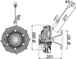 Sprzęgło, wentylator chłodzenia MAHLE CFC115000P