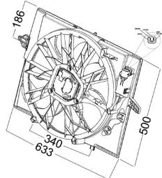 Wentylator, chłodzenie silnika Mahle CFF215000P