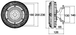 Sprzęgło, wentylator chłodzenia MAHLE CFC133000P