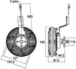 Sprzęgło, wentylator chłodzenia MAHLE CFC136000P