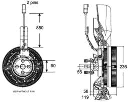 Sprzęgło, wentylator chłodzenia MAHLE CFC139000P