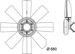 Wentylator, chłodzenie silnika Mahle CFF438000P