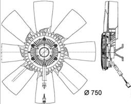Wentylator, chłodzenie silnika Mahle CFF454000P