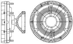 Sprzęgło, wentylator chłodzenia MAHLE CFC210000P