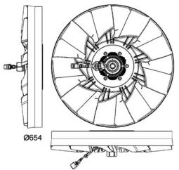 Wentylator, chłodzenie silnika Mahle CFF478000P