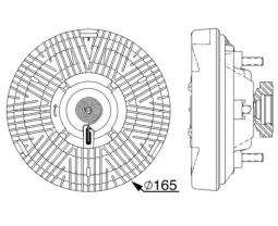Sprzęgło, wentylator chłodzenia MAHLE CFC238000P