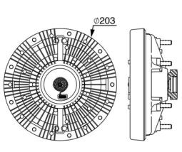 Sprzęgło, wentylator chłodzenia MAHLE CFC249000P
