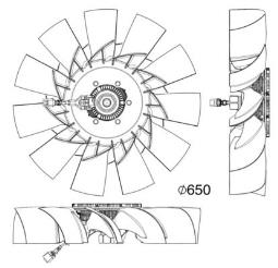 Wentylator, chłodzenie silnika Mahle CFF507000P