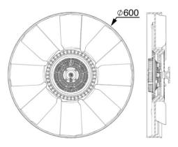 Wentylator, chłodzenie silnika Mahle CFF519000P