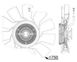 Wentylator, chłodzenie silnika Mahle CFF528000P