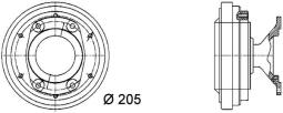Sprzęgło, wentylator chłodzenia MAHLE CFC34000P