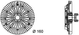 Sprzęgło, wentylator chłodzenia MAHLE CFC70000P