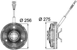 Sprzęgło, wentylator chłodzenia MAHLE CFC85000P