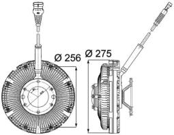 Sprzęgło, wentylator chłodzenia MAHLE CFC97000P