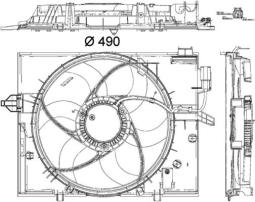 Wentylator, chłodzenie silnika MAHLE CFF190000P