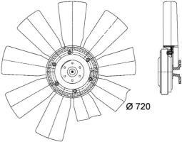 Wentylator, chłodzenie silnika MAHLE CFF412000P