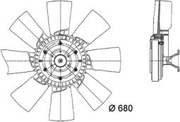 Wentylator, chłodzenie silnika MAHLE CFF420000P