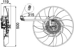 Wentylator, chłodzenie silnika MAHLE CFF469000P