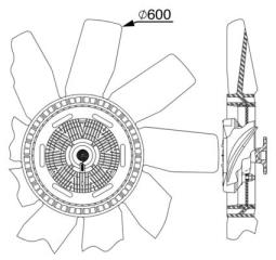 Wentylator, chłodzenie silnika MAHLE CFF511000P