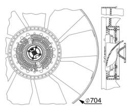 Wentylator, chłodzenie silnika MAHLE CFF520000P