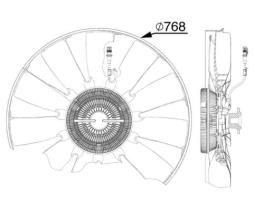 Wentylator, chłodzenie silnika MAHLE CFF527000P