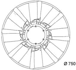 koło wentylatora, chłodzenie silnika MAHLE CFW35000P