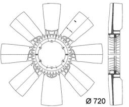 koło wentylatora, chłodzenie silnika MAHLE CFW37000P