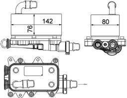 Chłodnica oleju, automatyczna przekładnia Mahle CLC18000P