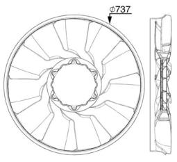 koło wentylatora, chłodzenie silnika MAHLE CFW88000P