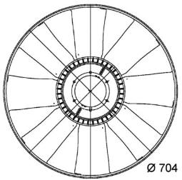 koło wentylatora, chłodzenie silnika MAHLE CFW9000P